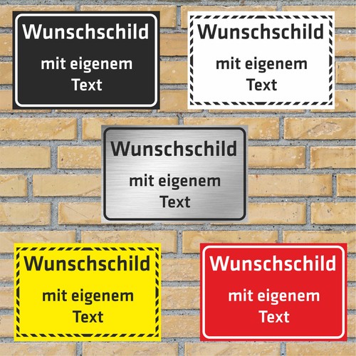 Wunschtext schild - wunschtext,