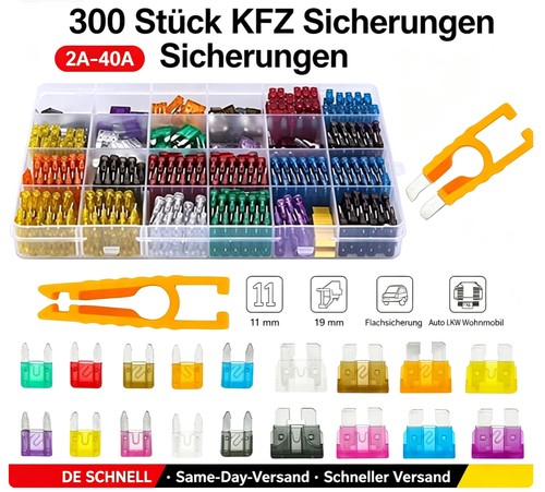 300 stück kfz sicherungen - sicherungen, im